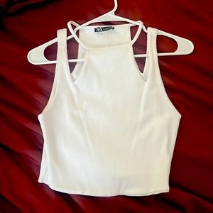 White crop top